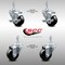 Service Caster 3 Inch SS Hard Rubber Wheel Swivel 3/8 Inch Threaded Stem Caster Brakes, 2PK SCC-SSTS20S314-HRS-381615-2-TLB-2 - alternate 3